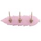 Pink Golden Small Wall Wooden Iron Hooks